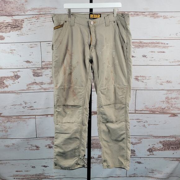 Ariat Rebar Low Rise Boot Work Pant - stained and ripped 36/34 - Picture 1 of 10